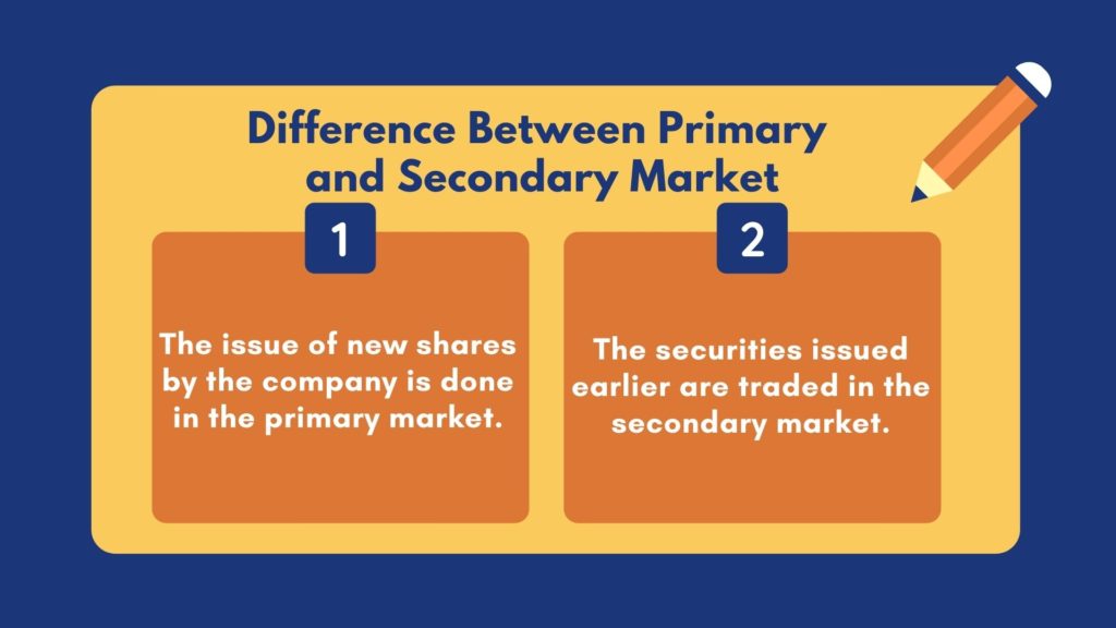 Difference between Primary and Secondary Market